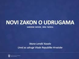 NOVI ZAKON O UDRUGAMA - VAŽNO