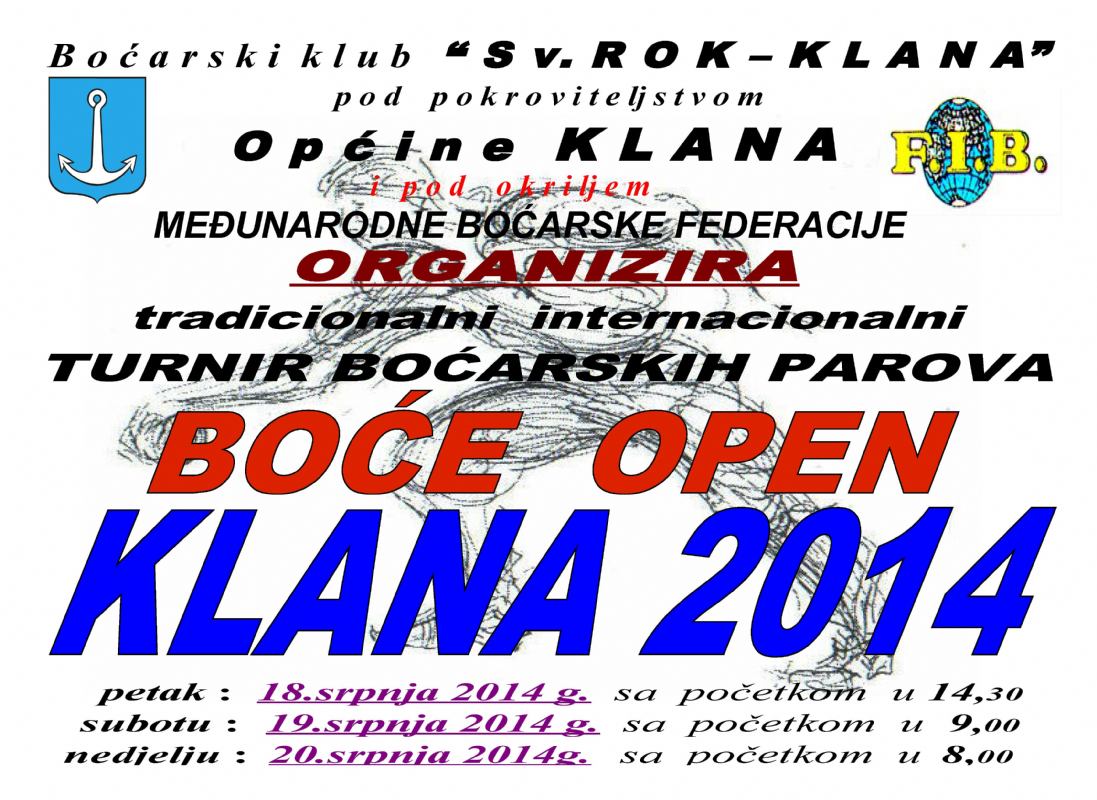 REZULTATI  - BOĆE-OPEN KLANA